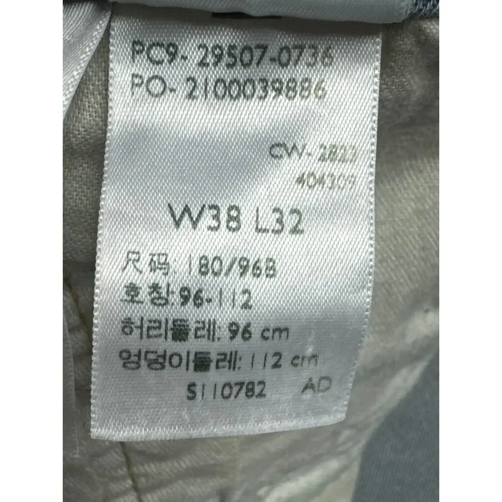 Levi's 502 Men's Tapered Leg Medium Wash Blue Denim Jeans - Size 38x32 (38x30.5)